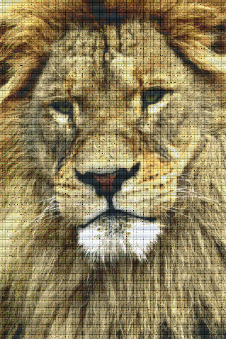 Lion Thirty [30] Baseplate PixelHobby Mini-mosaic Art Kit image 0